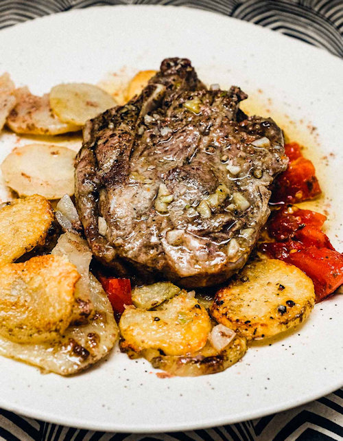 Italian Baked Lamb and Potatoes