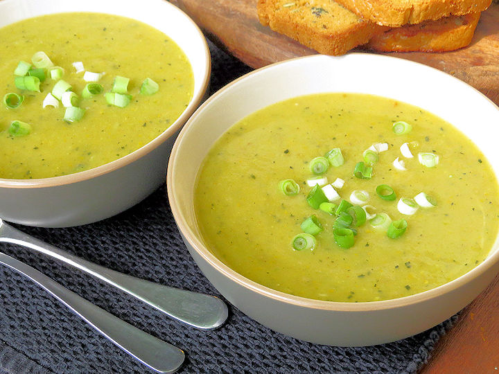 Courgette and cheese soup