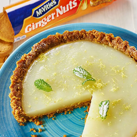 Ginger nut and lemon tart