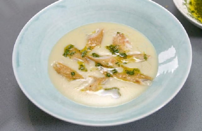 Smoked Mackerel and Horseradish soup.
